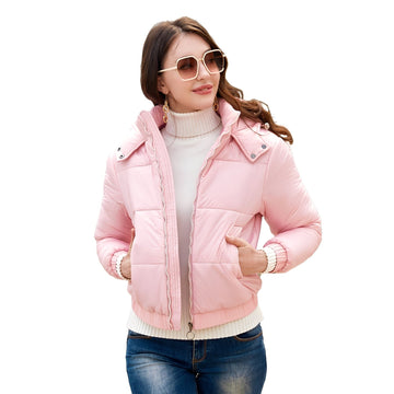 Yazmin - Une veste épaisse et brillante pour femmes avec capuche