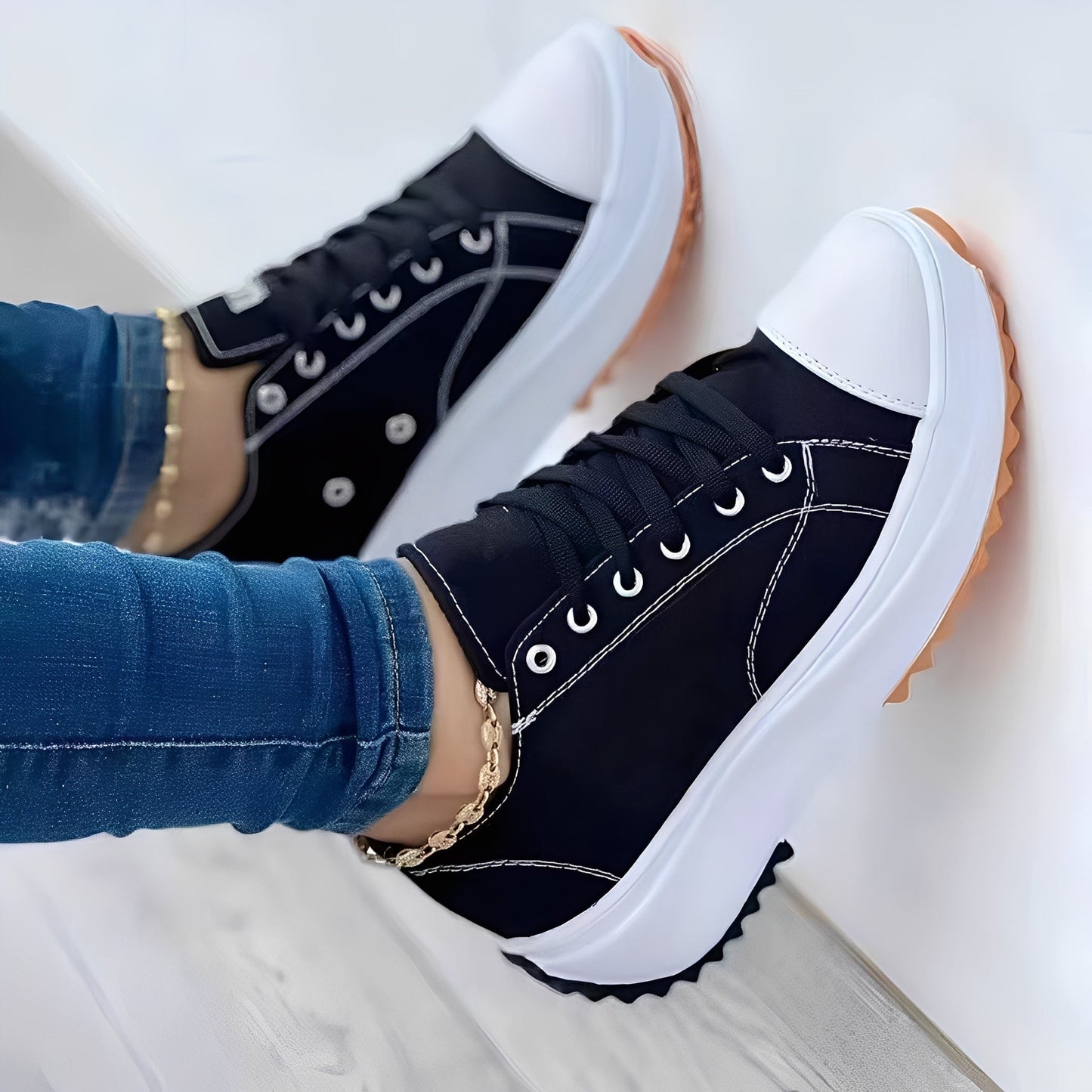Mellony - Chaussures casual avec semelles épaisses pour femmes