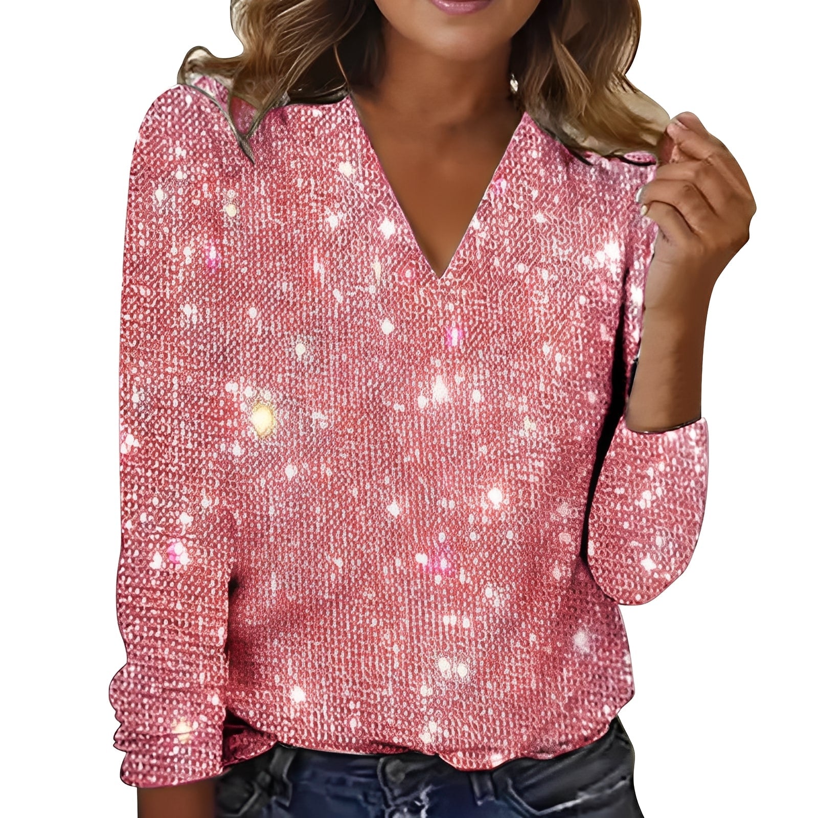 Caroline - Blouse élégante et scintillante pour femmes
