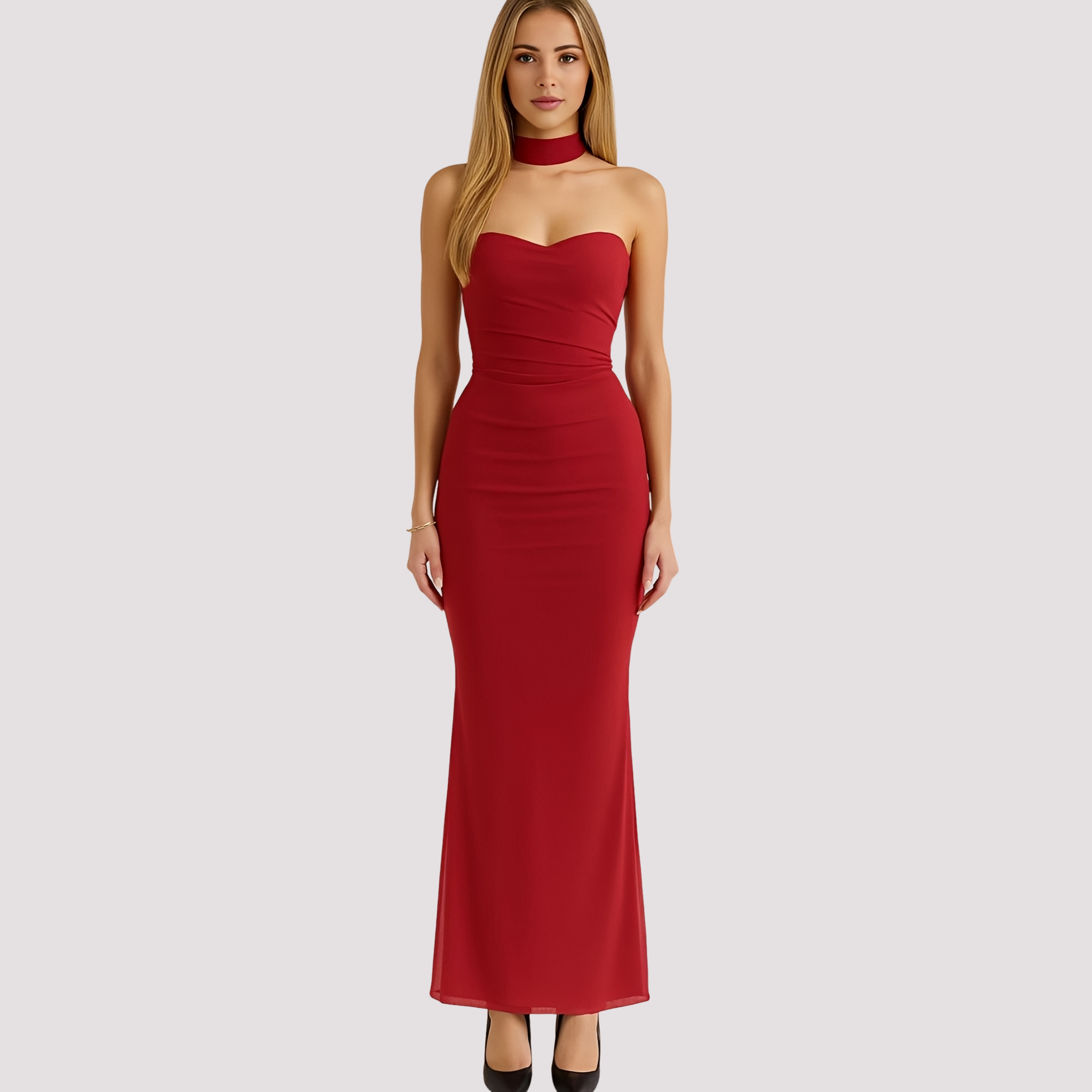 Antonia - Robe élégante près du corps avec collier
