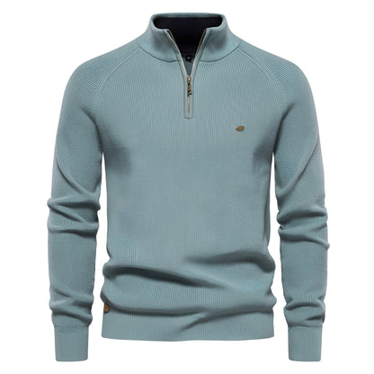 Royston - Pull relax avec zip quart pour hommes