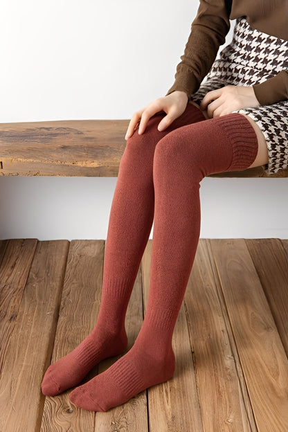 Hillary - Chaussettes longues en velours chaudes pour femmes