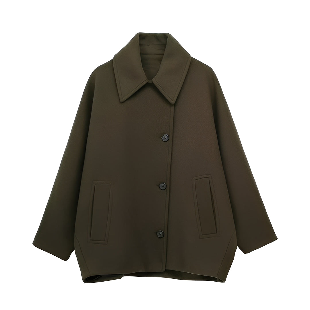 Rosalee - Élégant manteau court en laine pour femmes