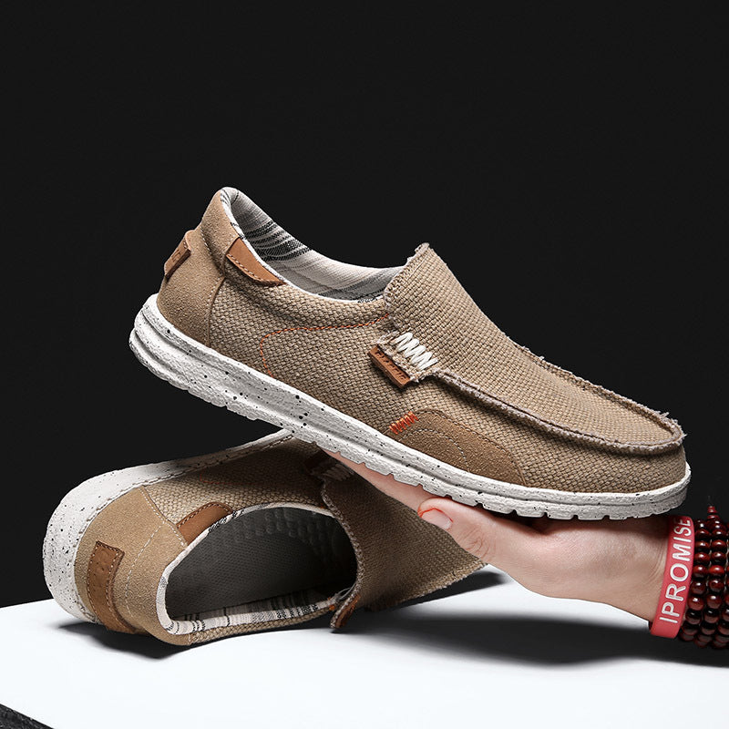 Maxwell - Stylés, légers slippers en toile pour hommes