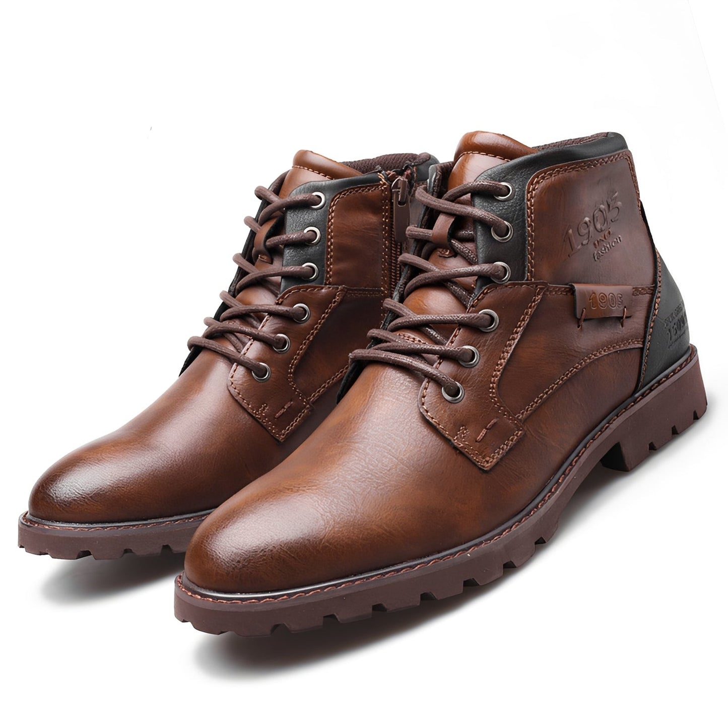 Frank - Vintage leather hiking boots for men