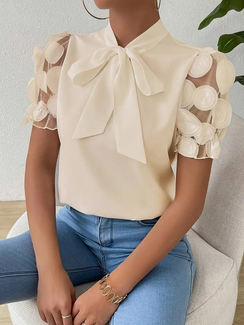 Angela - Blouse élégante avec nœud pour femmes