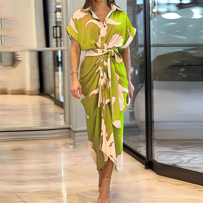 Charlène - Robe chic à boutons pour femmes