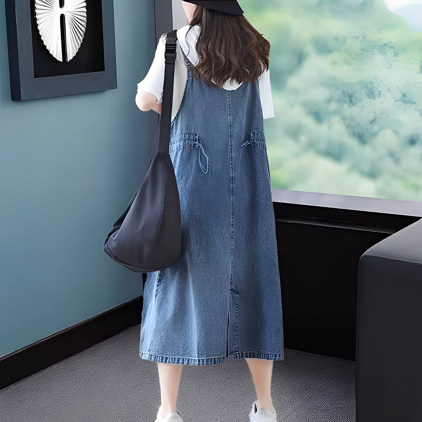 Kelsey - Robe en jean relax avec poches pour femmes