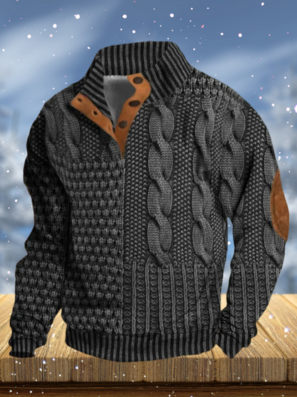 Apolo - T-shirt à Manches Longues avec Imprimé Tricot 3D