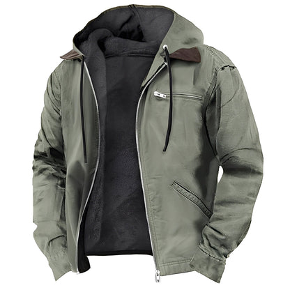 Adrian - Manteau chaud pour extérieur avec capuche pour hommes