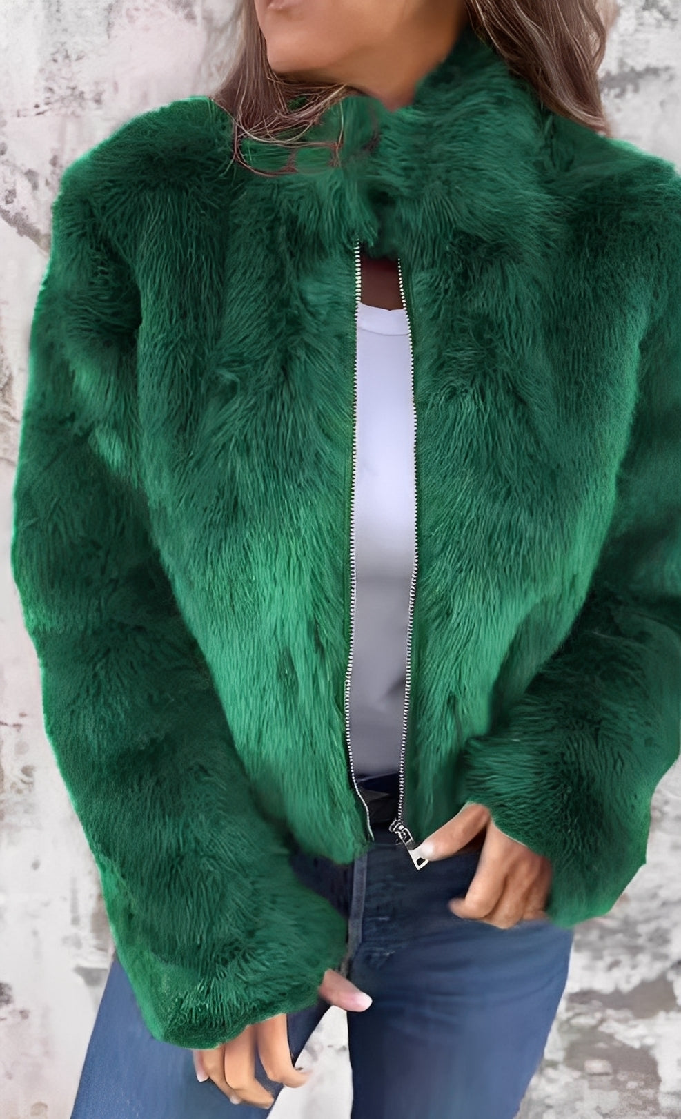 Amanda - Manteau tendance en fausse fourrure pour femmes