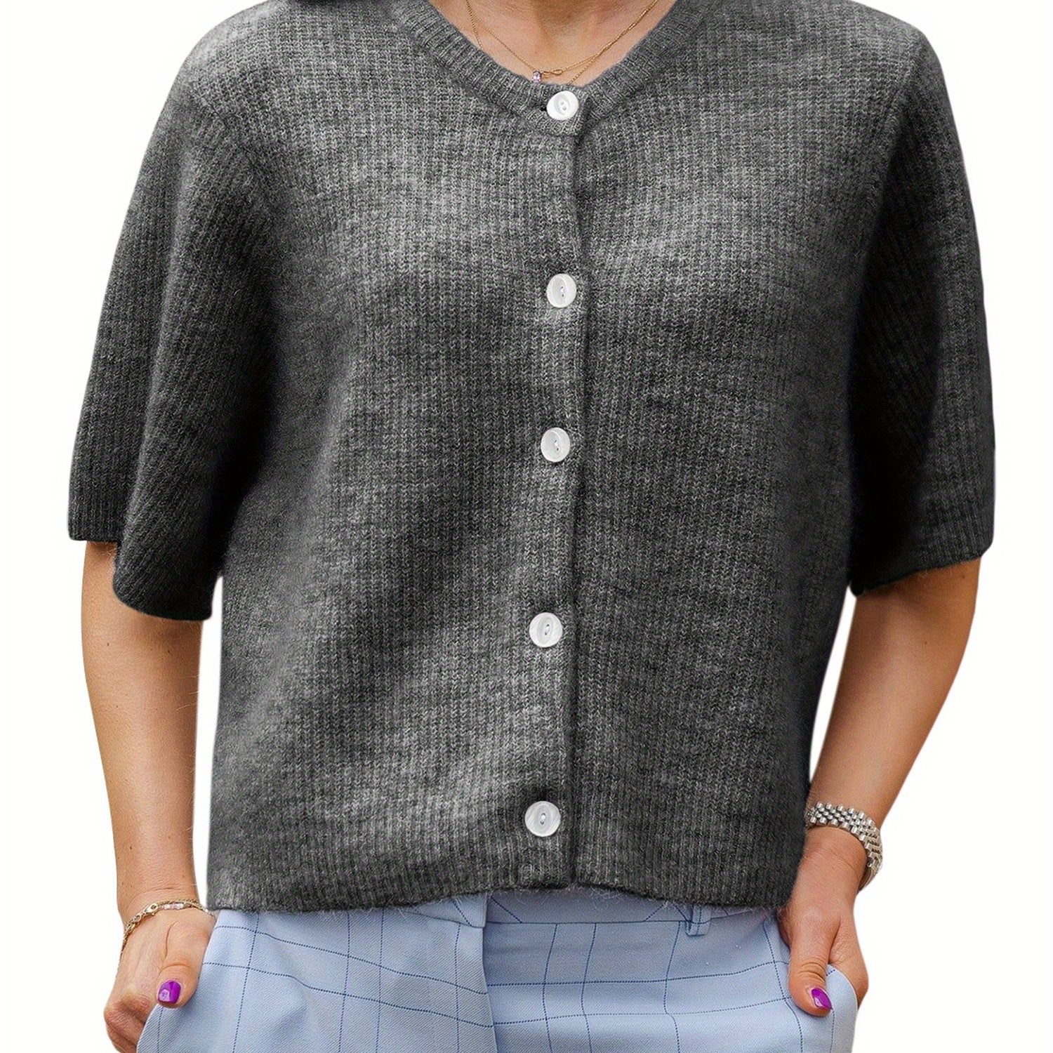 Margie - Cardigan ample à manches courtes pour femmes
