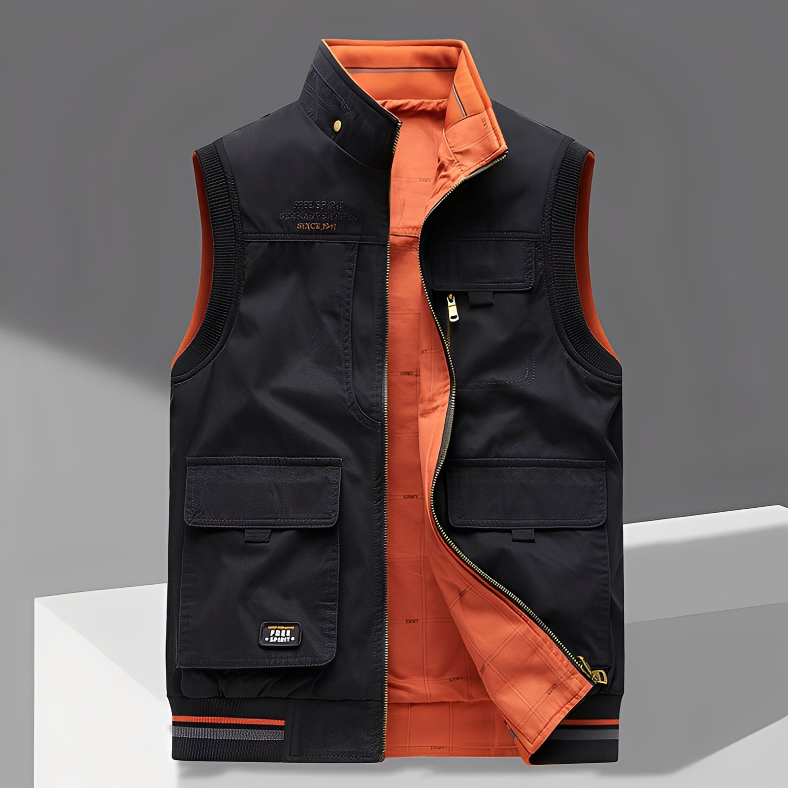 Géraud - Gilet haut de gamme à nombreuses poches pour homme