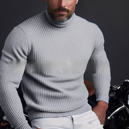 Jaron - Pull col roulé décontracté pour homme