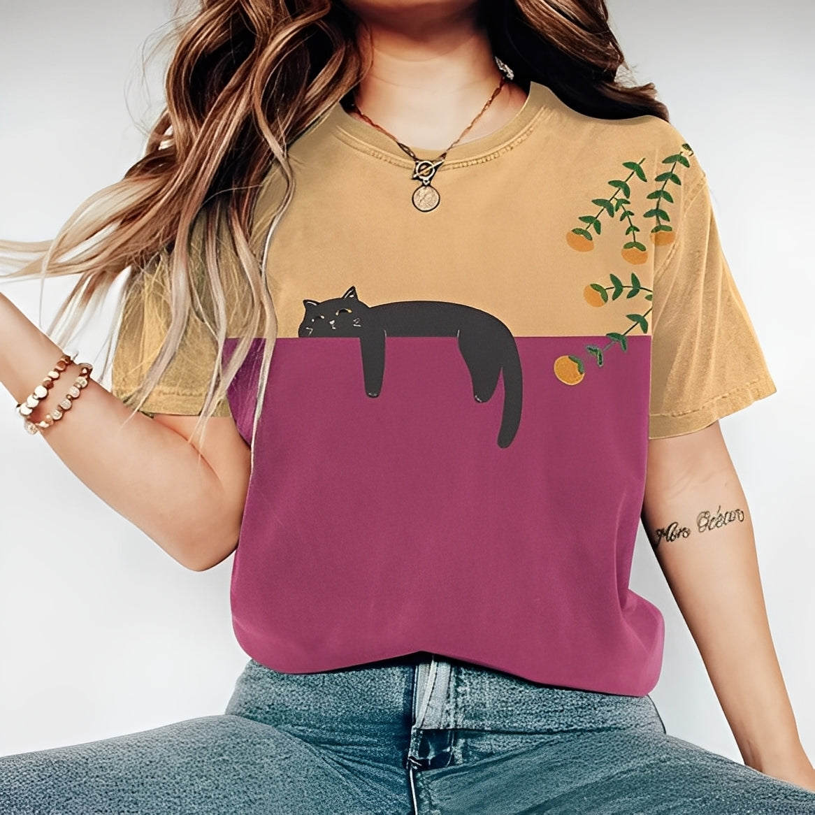 Alvina - T-shirt femme avec motif décontracté