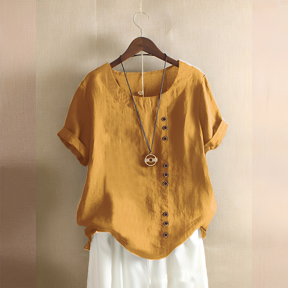 Corrine - Chemise classique et ample en lin pour femmes