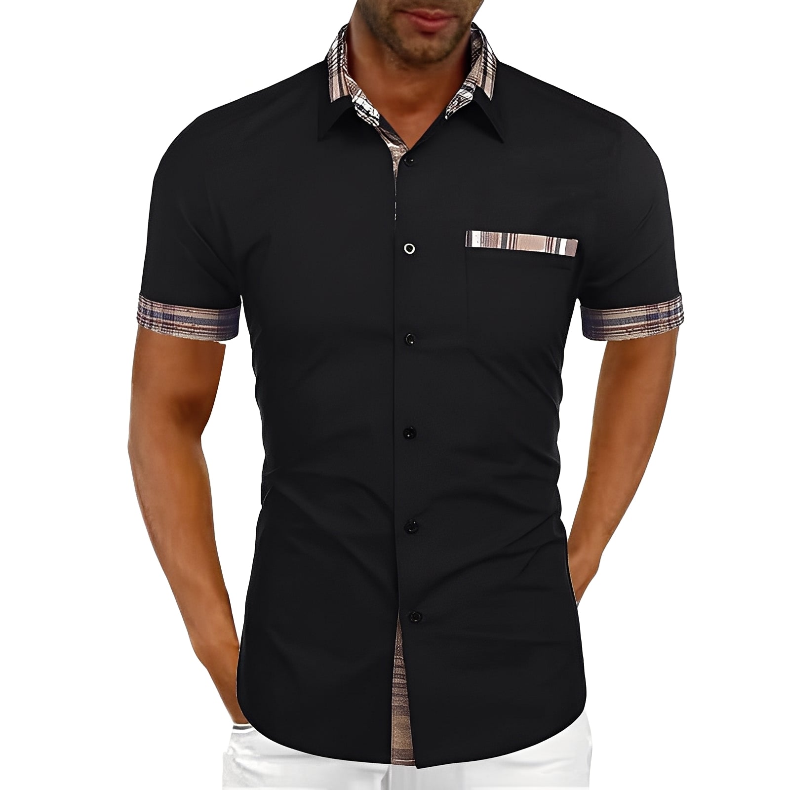 Marvin - Chemise décontractée à manches courtes pour hommes