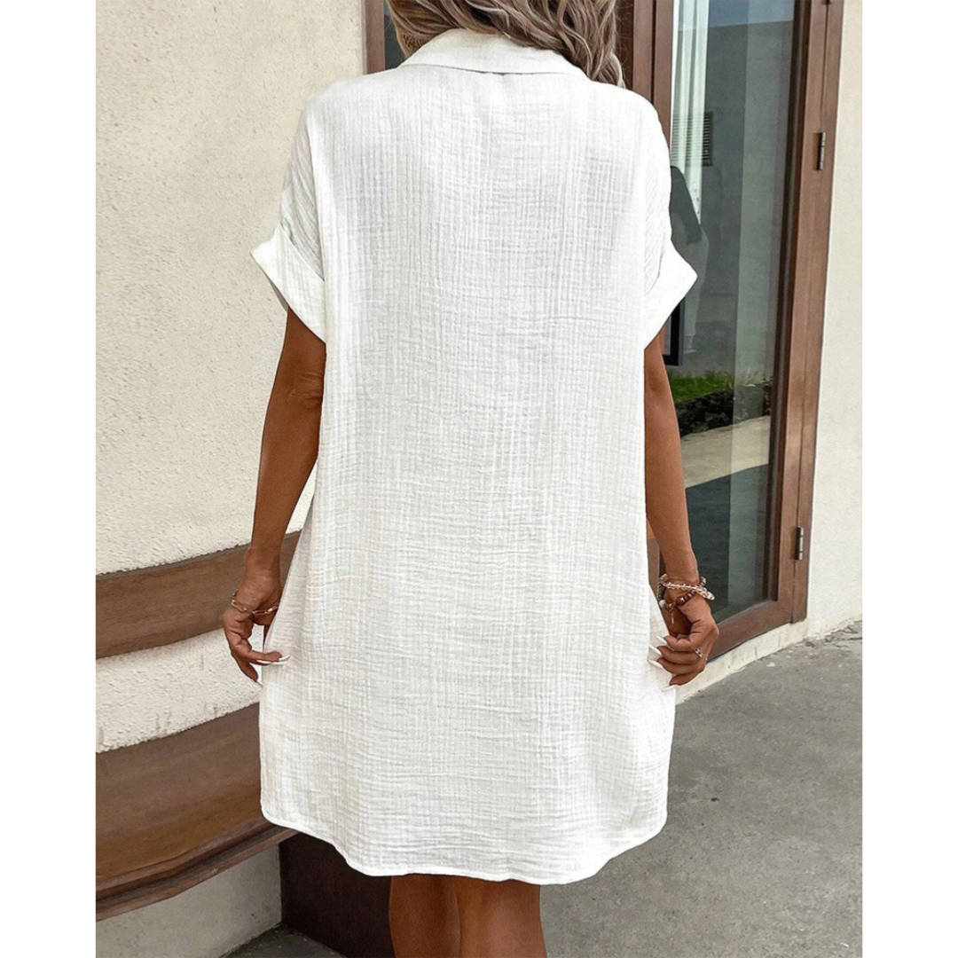 Alani - Robe chemise élégante à boutons pour femme