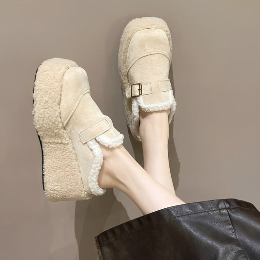Gabriella - Chaussures compensées décontractées avec intérieur en laine pour femmes