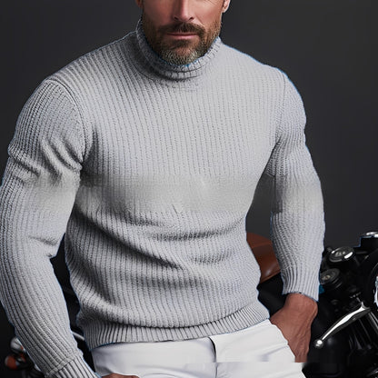 Richard - Comfortable and stylish sweater with a turtleneck for men