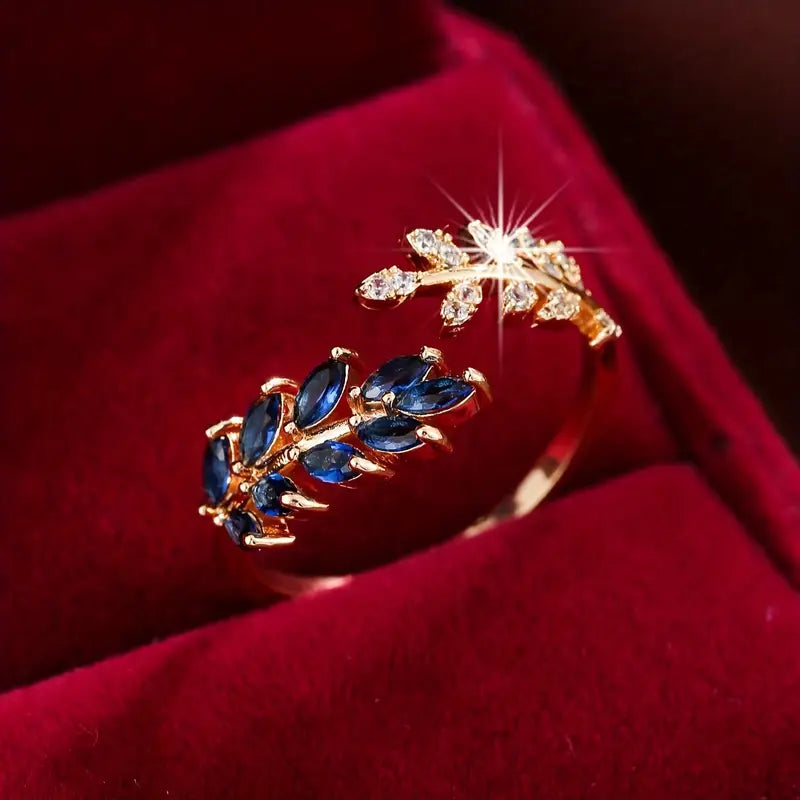 Vivara – Bague dorée en saphir
