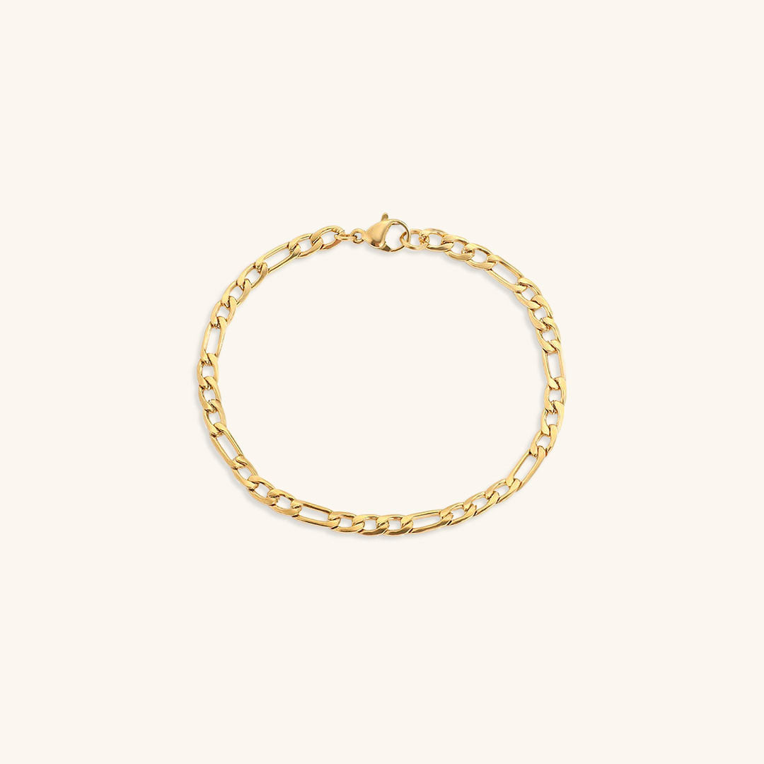 Saturn - Bracelet en chaîne dorée