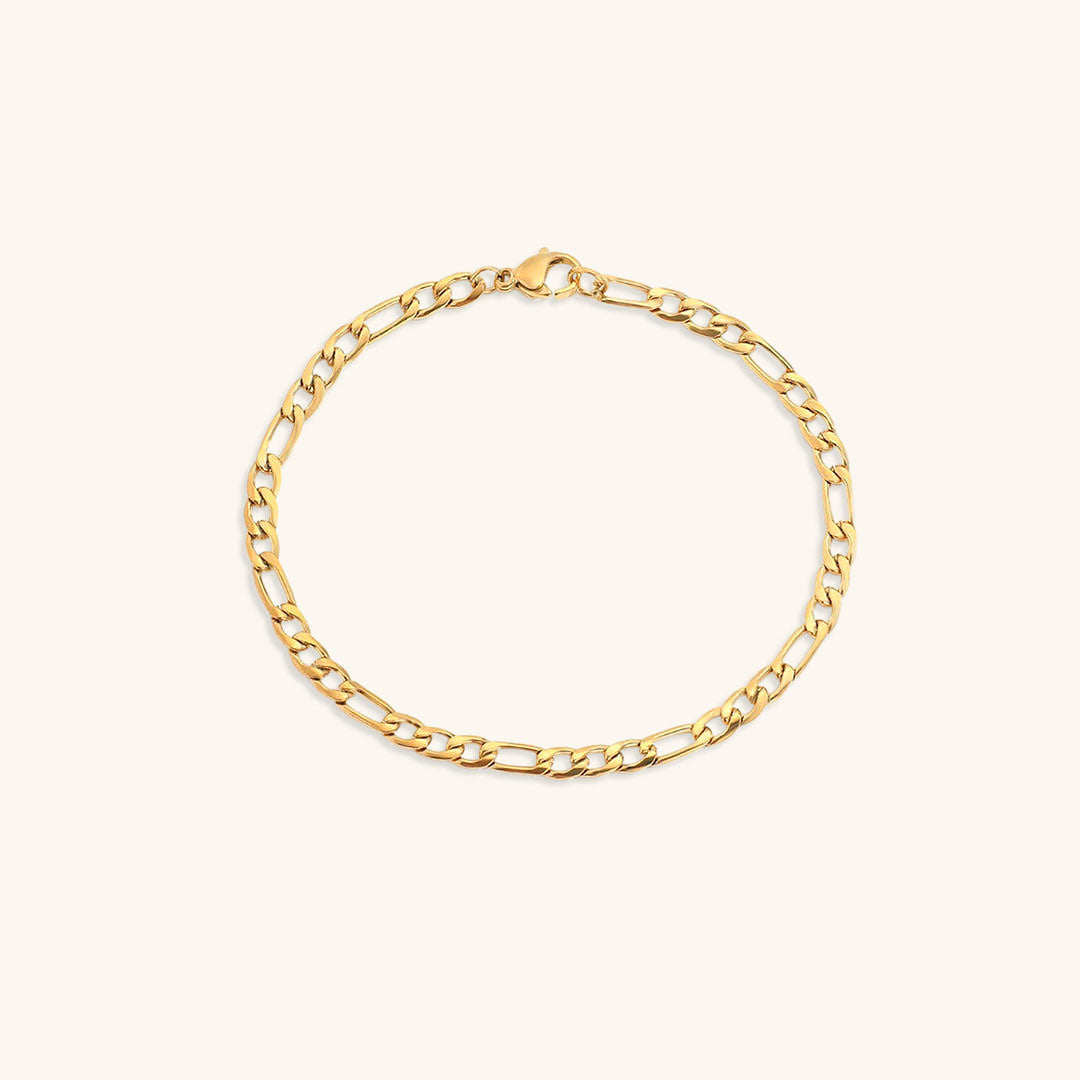 Saturn - Bracelet en chaîne dorée