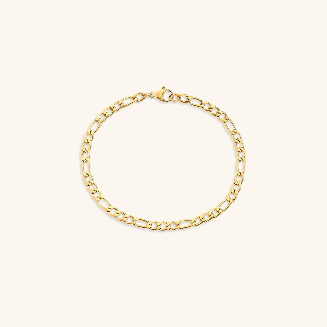 Saturn - Bracelet en chaîne dorée