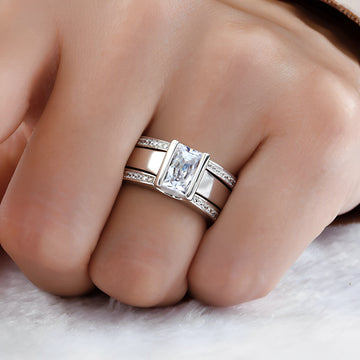 Vivienne – Bague vintage avec cristal serti