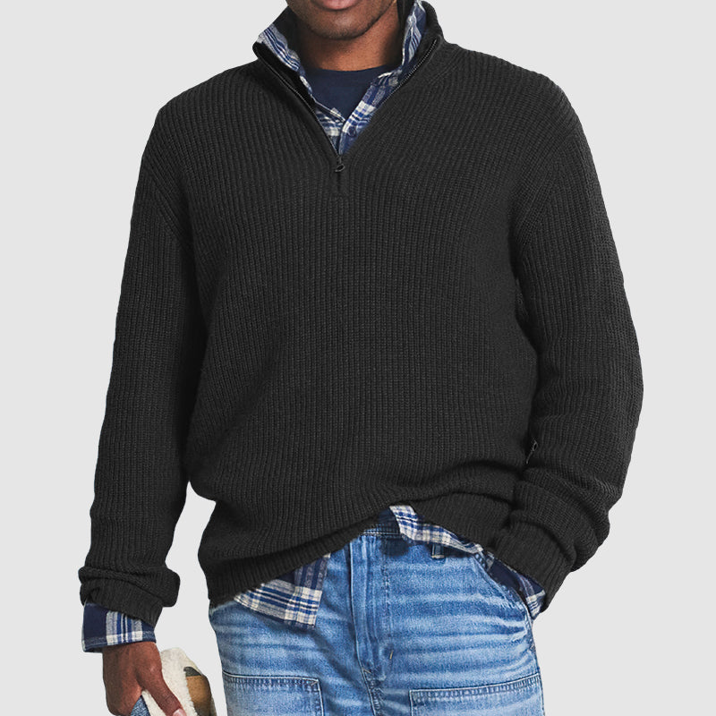Constantine - Pull Business Casual Homme en Cachemire avec Zip