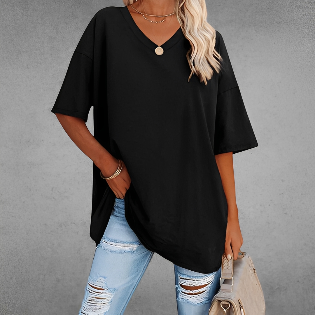 Andrea - Blouse élégante à col en V pour femme