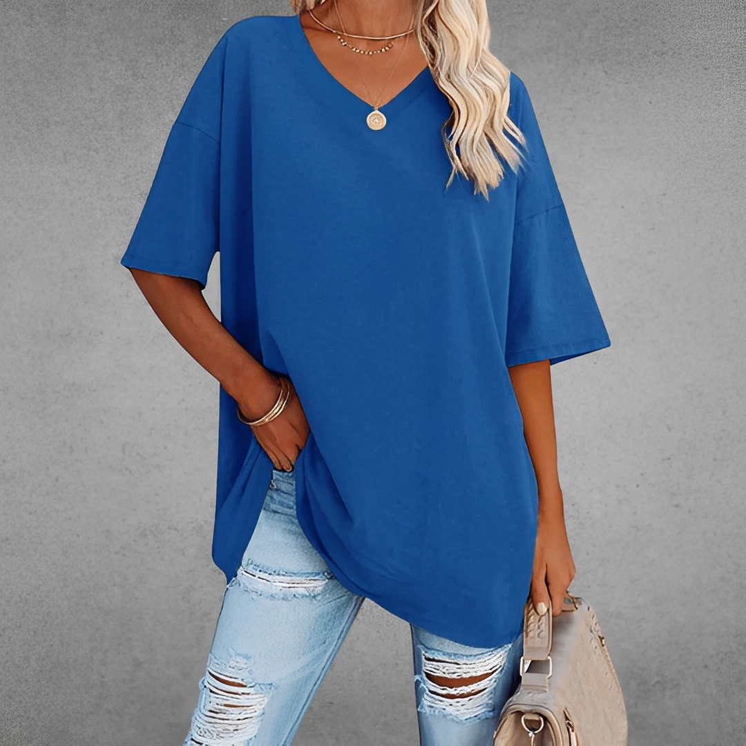 Andrea - Blouse élégante à col en V pour femme