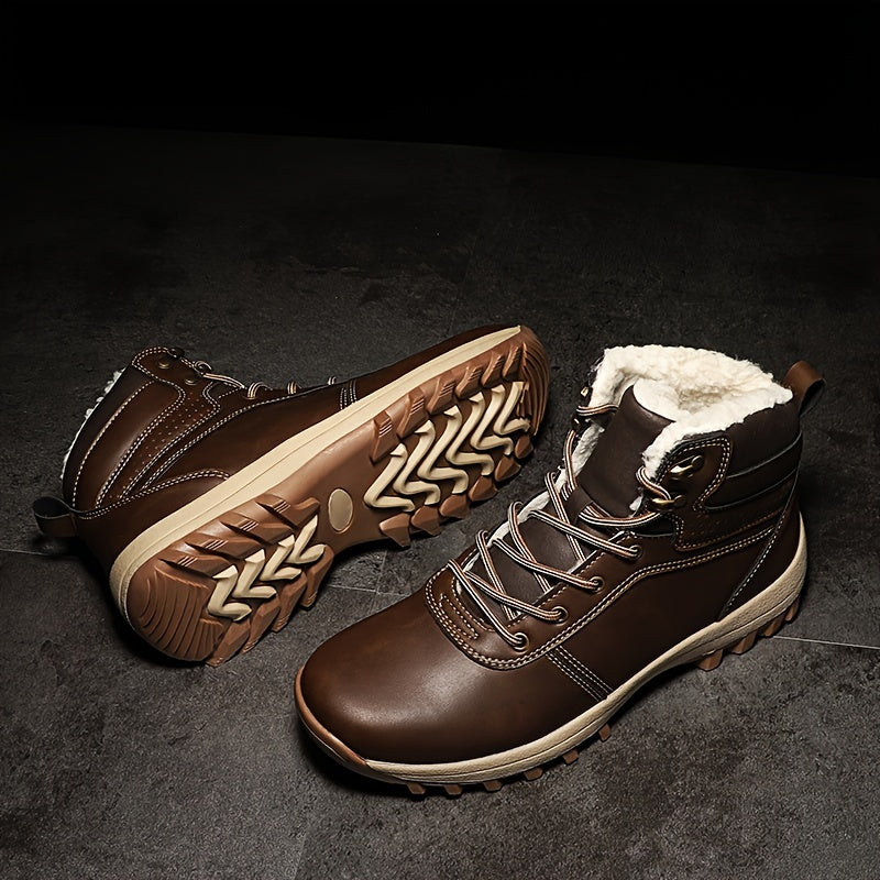 Miroslav - Bottes-d'hiver en cuir vintage - Pour homme stylé