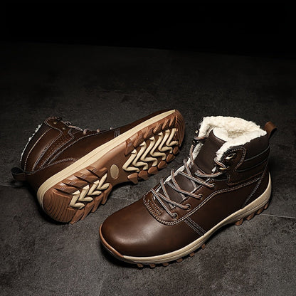Miroslav - Bottes-d'hiver en cuir vintage - Pour homme stylé
