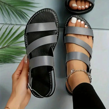 Chloe - Sandales plates élégantes avec bride romaine