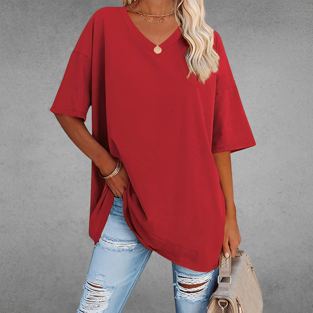 Andrea - Blouse élégante à col en V pour femme