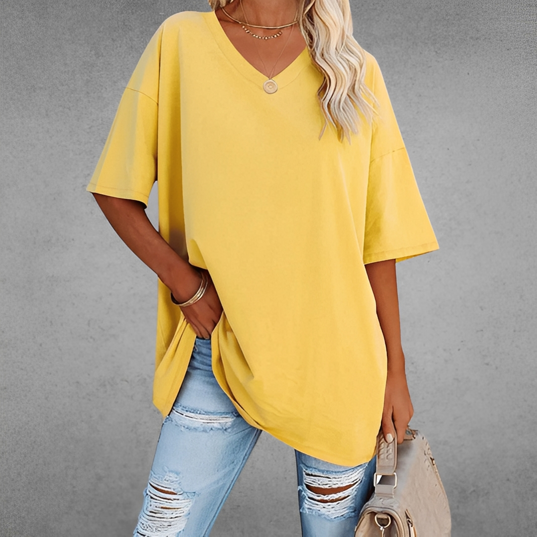 Andrea - Blouse élégante à col en V pour femme