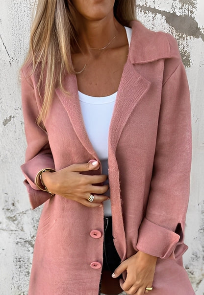 Izabelle - Long manteau en maille décontracté pour femmes