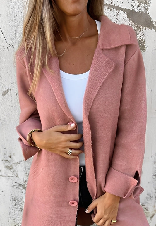 Izabelle - Long manteau en maille décontracté pour femmes