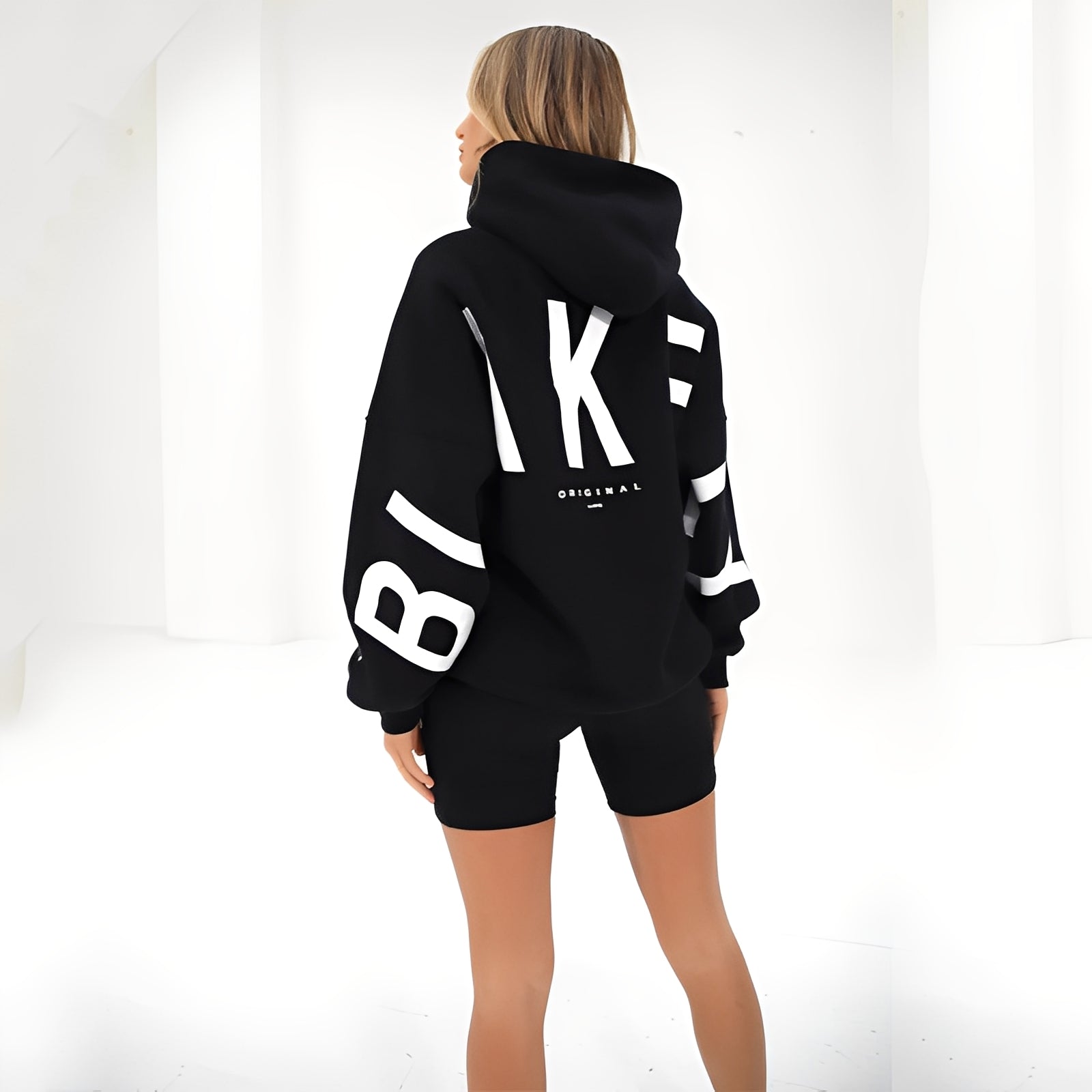 Angeline - Hoodie épais avec motif moderne pour femme
