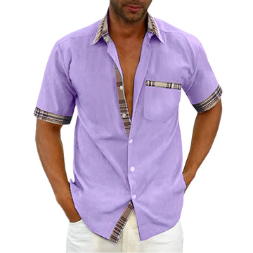 Elias - Chemise homme manches courtes avec boutons