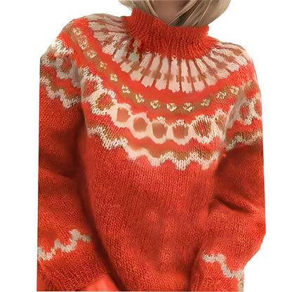 Fiona - Turtleneck knitted sweater for women