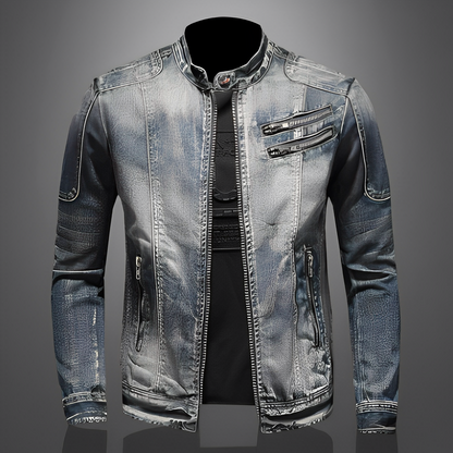 Lucas - Blouson en denim chic avec poches pour hommes