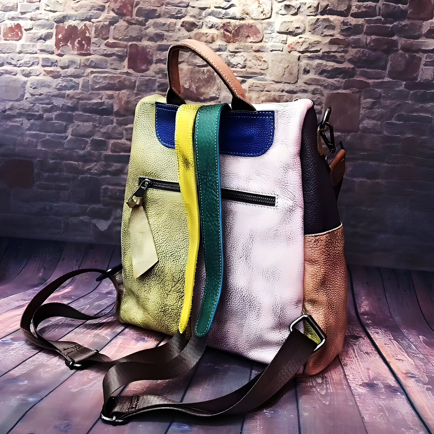 Alayna - Sac à dos en cuir classique pour femmes