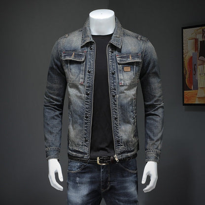 Lennon - Veste en jean classique et large pour hommes