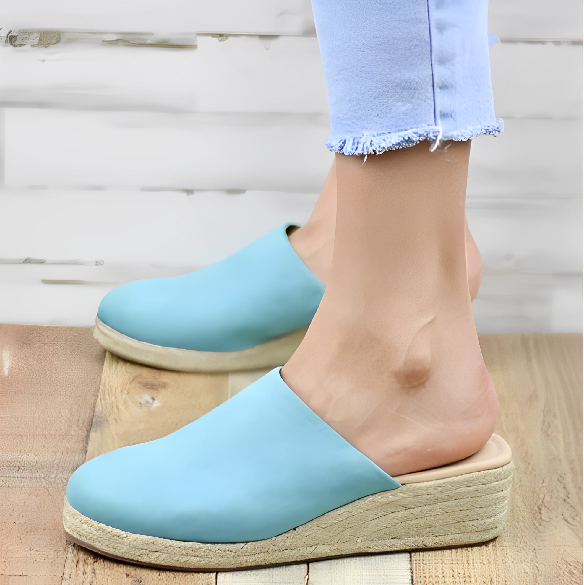 Cassarah - Sandales d’été chic à talon compensé