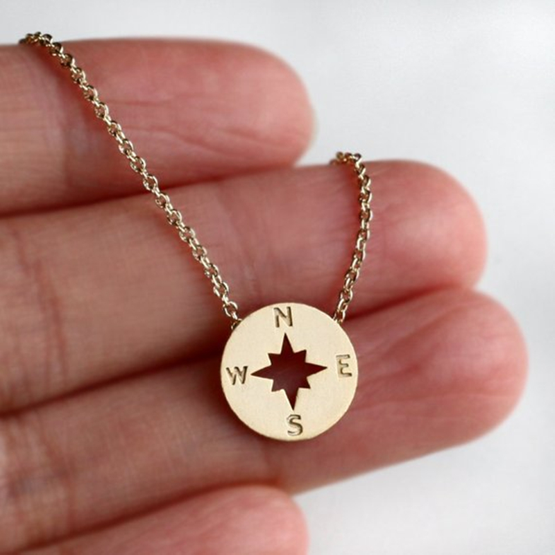 Runder Kompass - Collier de charme