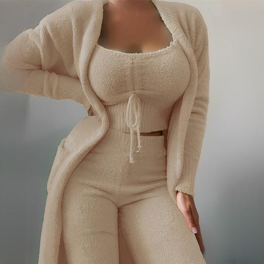 Hilda - Ensemble de pyjama confortable 3 pièces pour femmes