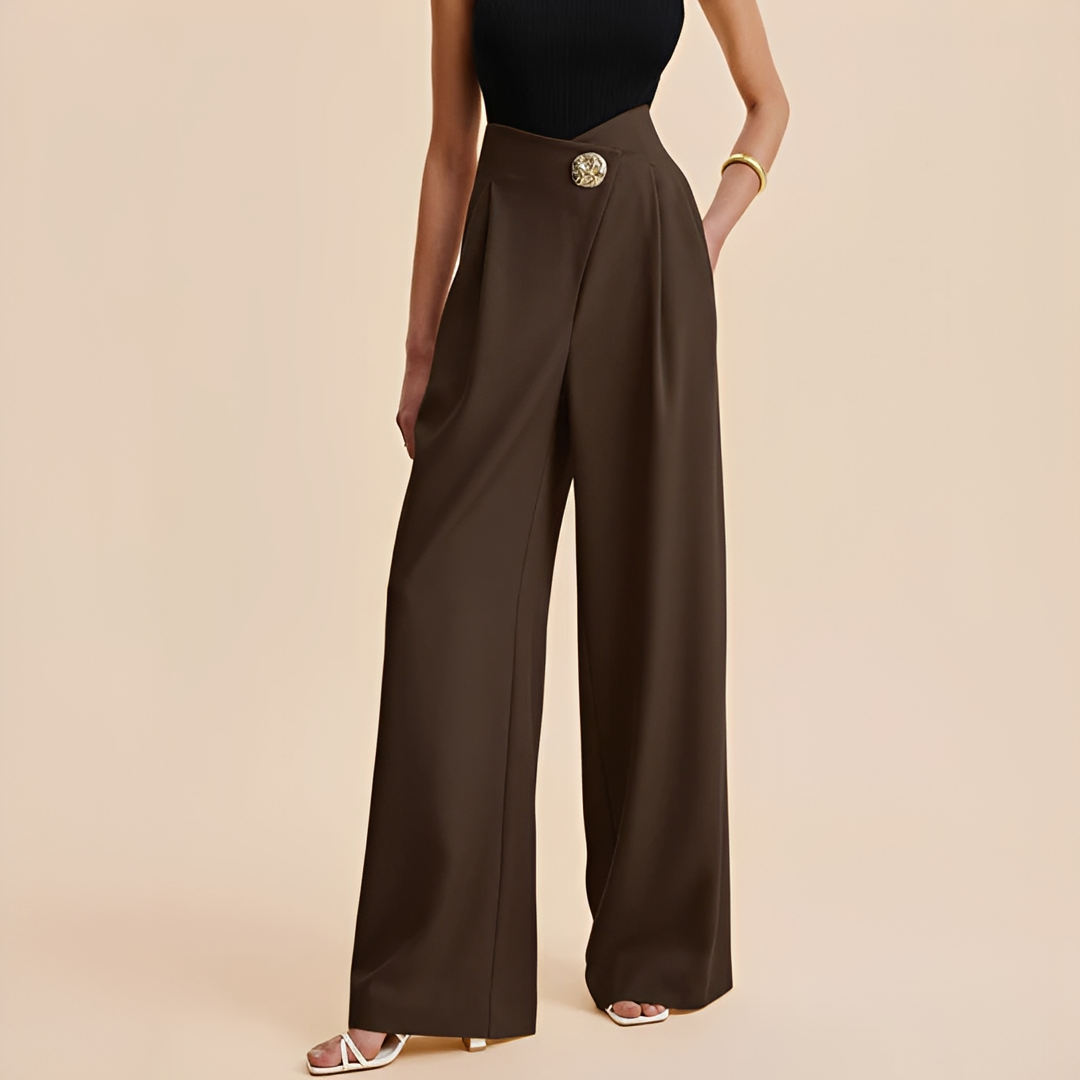 Joyce - Pantalon ample à taille haute