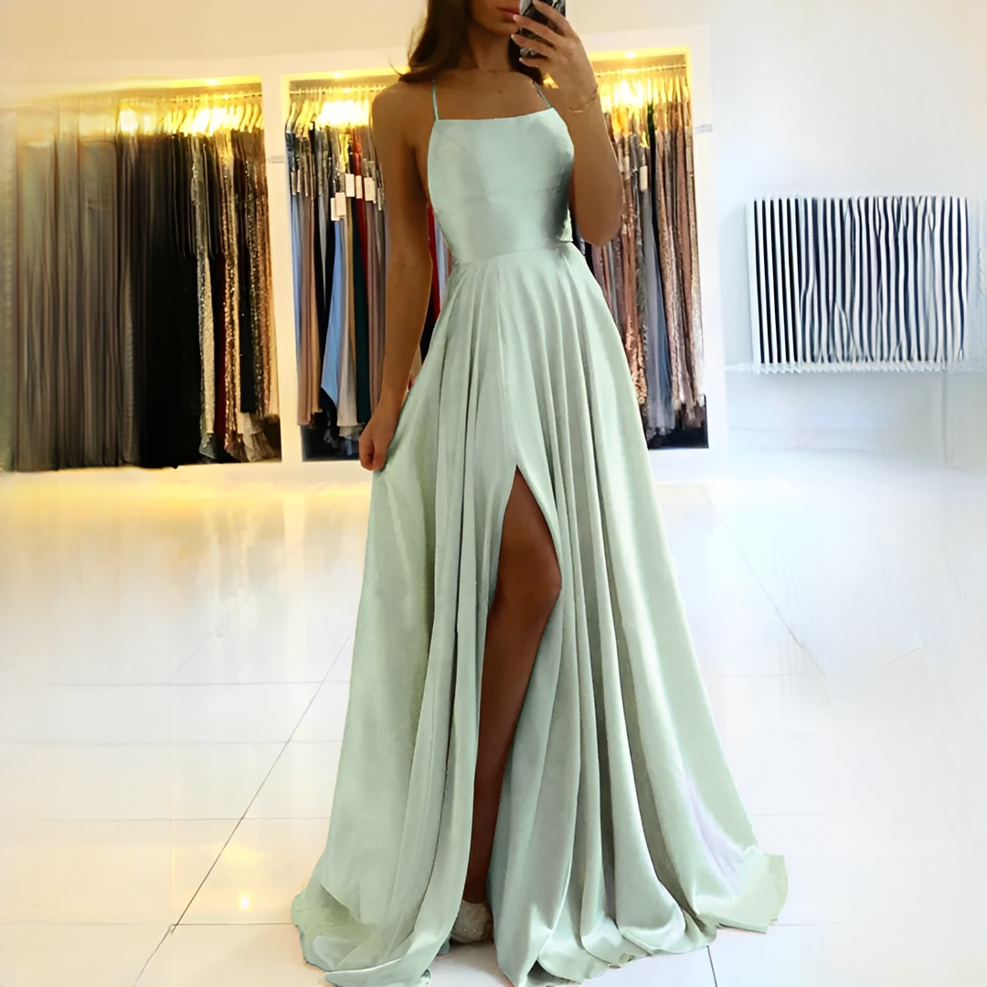 Shamcy - Robe Élégante Maxi à Fente